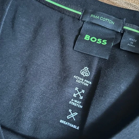 Hugo Boss Men's Black Gloss Logo T-shirt in Pima Cotton - Picture 7 of 7